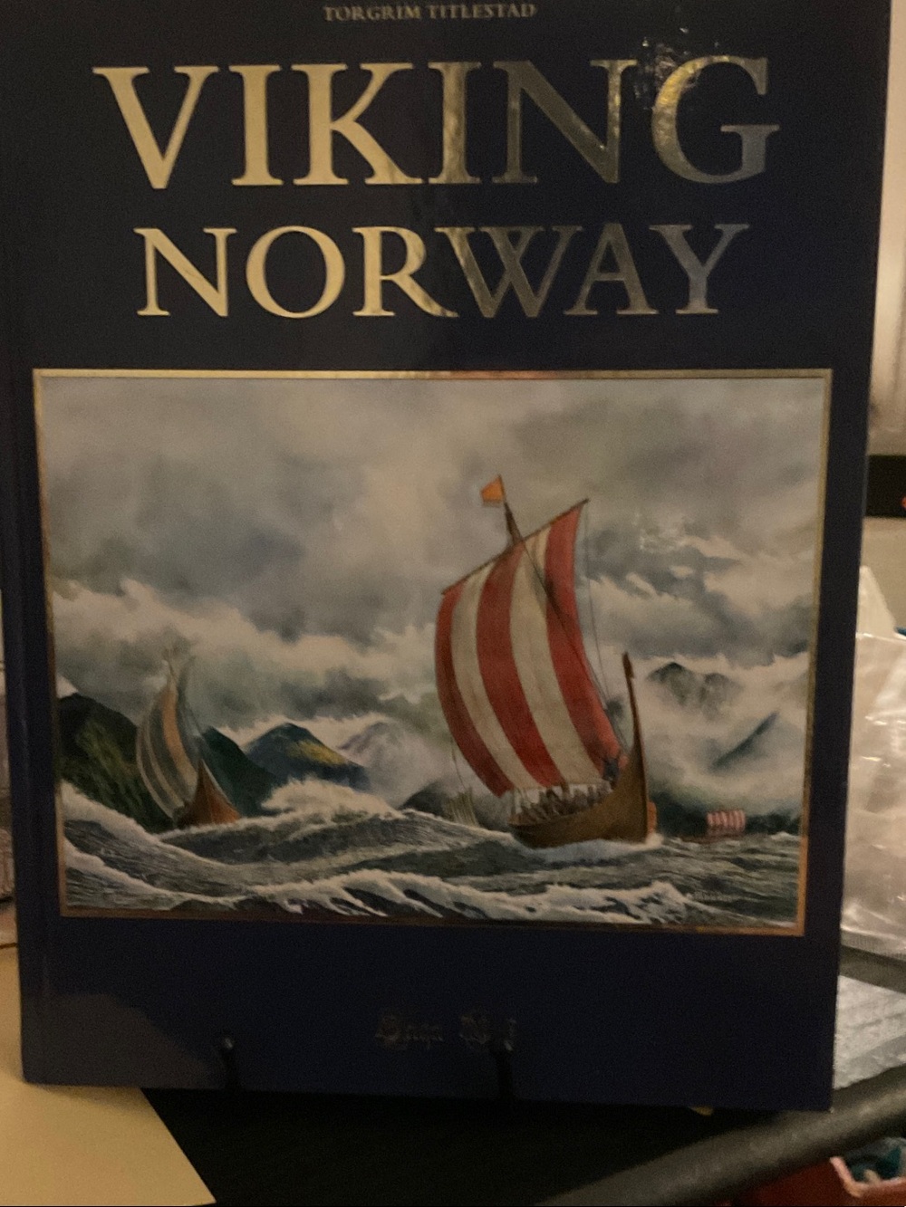 Viking Norway Hardcover Book - Navy Blue with Red & White Artwork